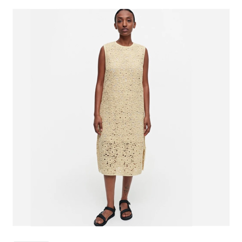 Marimekko Cream Sheath Midi Dress